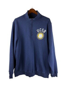UCSB University College Blue 1/4 Zip Pullover Sweatshirt Sport-Tek Unisex XL